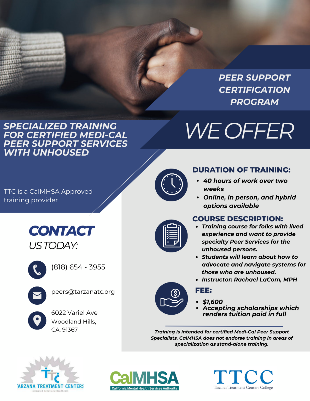 Specialized Services For the Unhoused Training Program - Tarzana ...